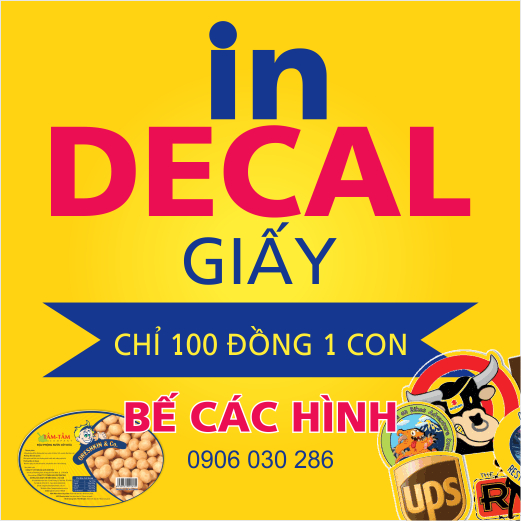 In nhãn decal giấy, in tem decal giấy